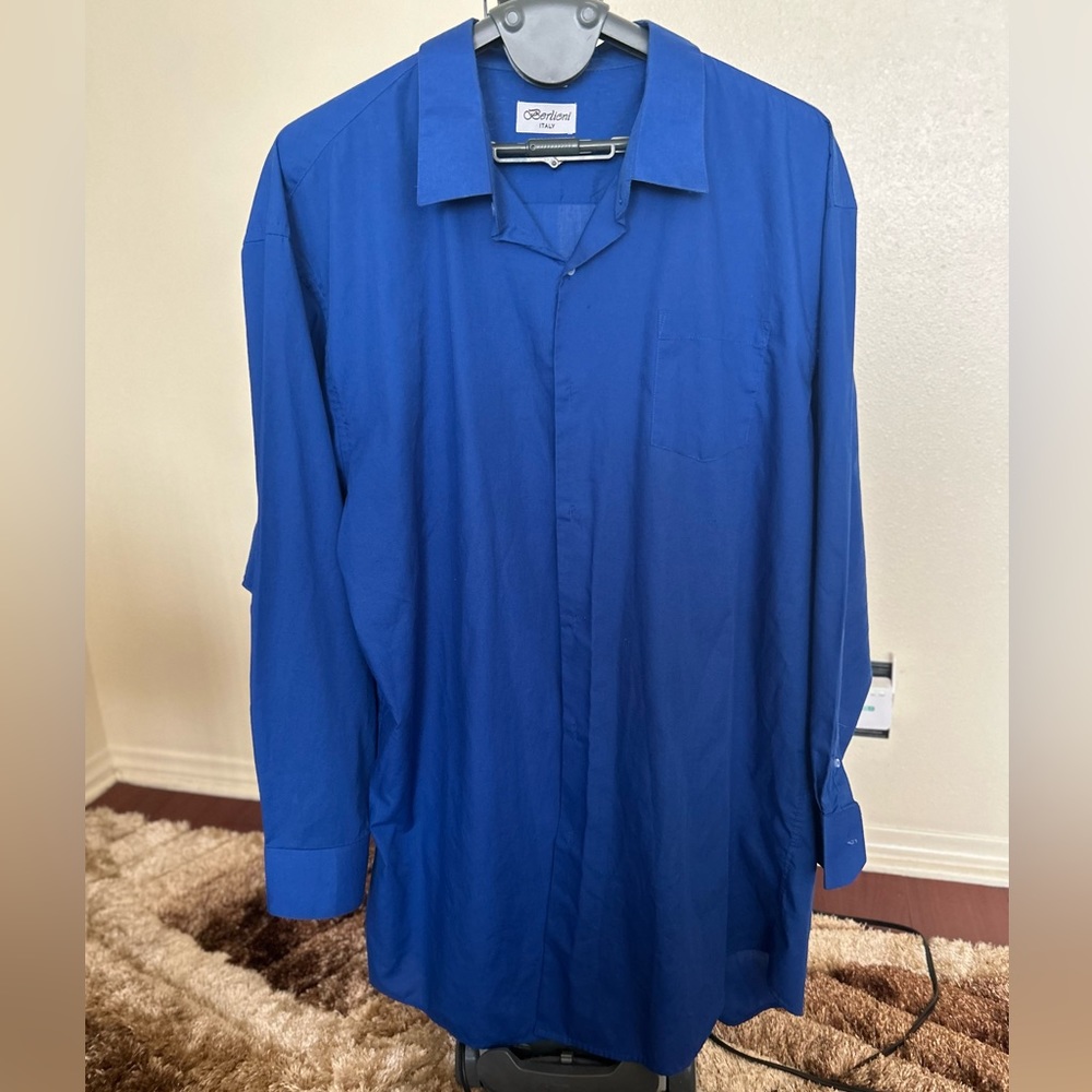 5XL Royal Blue Dress Shirt